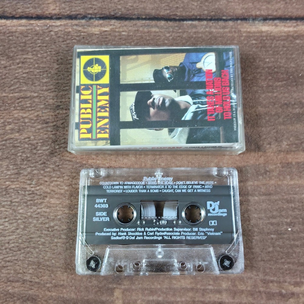 Public Enemy It Takes a Nation of Millions Cassette Tape OS Clear Good Def Jam